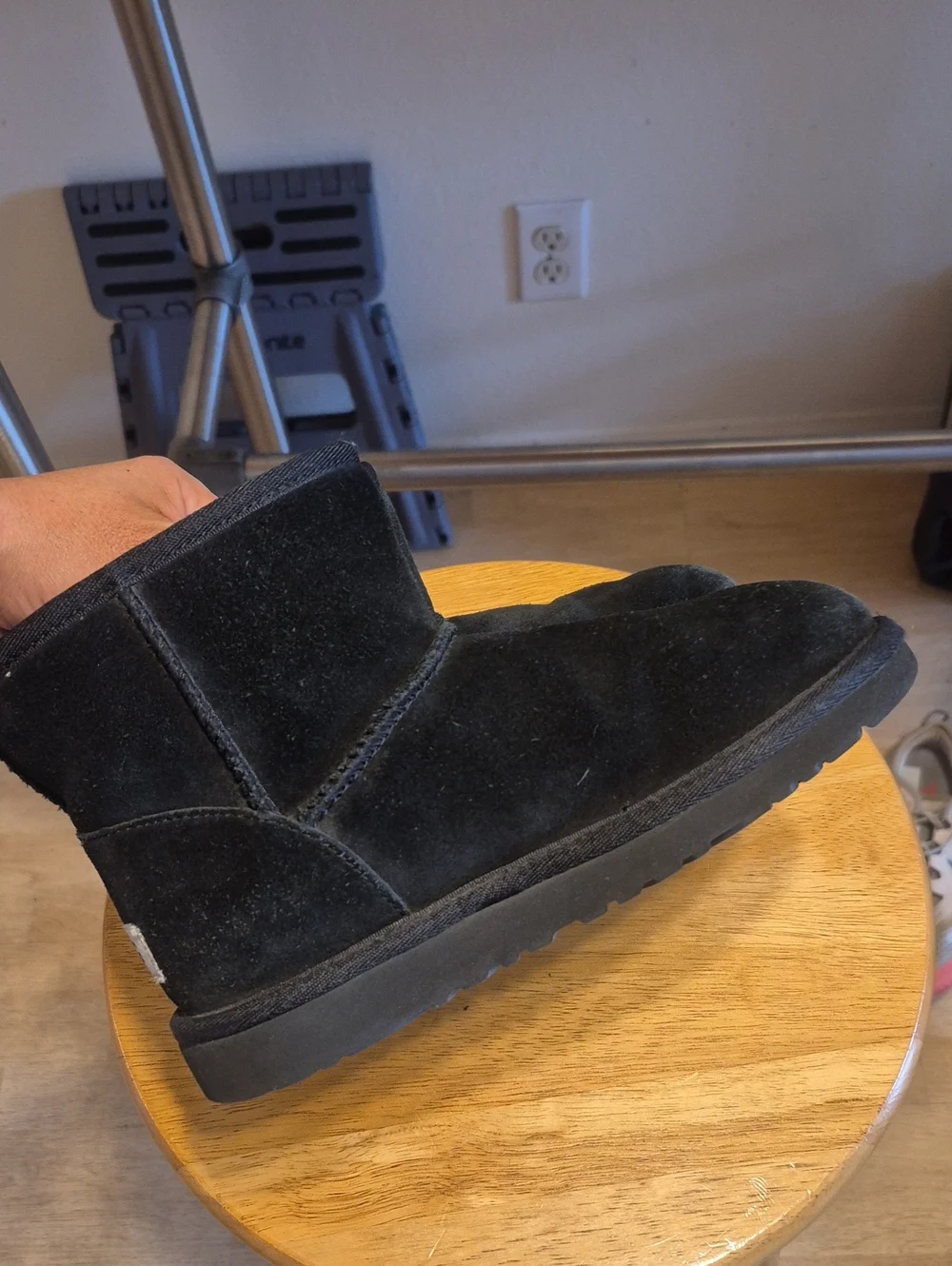 Ugg Black Suede Leather Boots Kids